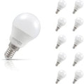10-Pack Crompton Golfball LED Light Bulbs E14 4.2W (40W Eqv) Warm White Opal Round Small Screw Frosted