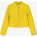 Veste en cuir à fermeture éclair