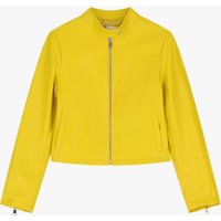 Veste en cuir à fermeture éclair