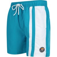 Swim Shorts Tillamook Striped Swim Shorts in Caribbean Sea / S - Tokyo Laundry