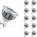 10-Pack Crompton GU10 Spotlight LED Light Bulbs 5W (50W Eqv) Daylight Clear Halogen Replacement High Performance 45°