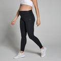 Damskie legginsy ciążowe ze średnim stanem z kolekcji Maternity MP – czarne - XXL
