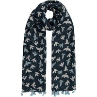 Weird Fish Marelia Printed Scarf Midnight Size ONE