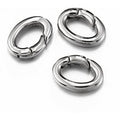 2pcs/1pc Stainless Steel Spring Lobster Clasp Oval Connector for Keychain Keyring Polishing Ring Carabiner Jewelry Making DIY