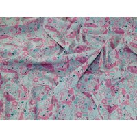 Deadstock 100% Cotton Poplin Fabric Pink & Mint