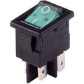 Arcolectric H 8553 VB NAC Rocker Switch Lit Green DPST On-Off 250V...