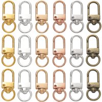 10pcs/pack Rotating Dog Buckle Snap Lobster Clasps Hooks for DIY Jewelry Making Keychain Bag Clasp Accessories Supplies