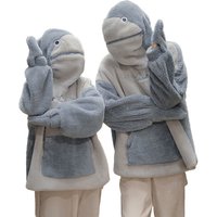 Fleece-Lined Shark Hoodie for Kids - Unisex, Fun Design, 6 Sizes (UK6-16) | Wowcher