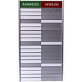 Aan- afwezigheidsbord voor 20 namen