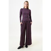 Foster Retro Dots Print Jersey Trouser