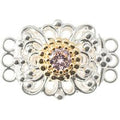 Schließe für Kropfkette 925 Silber Trachtenschmuck pink