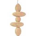 Casa Padrino Luxus Rattan LED HÃ¤ngeleuchte Naturfarben H. 147 cm - Luxus Pendelleuchten