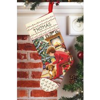 Janlynn Waiting for Santa Stocking Counted Cross Stitch Kit