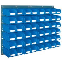 Topstore Wall-Mounted Louvre panel Kit -2 x TP10 Louvre panels & 48 x Blue TC2 Containers