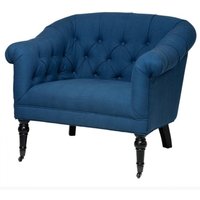 Luxus Barock Sessel Paris Blau aus der Luxus Kollektion von Casa Padrino - Hotel Cafe Restaurant MÃ¶bel Einrichtung