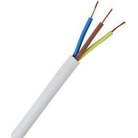 Zexum 1mm 3 Core White Cable Flexible 3183Y - 1 Meter