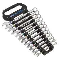 Sealey Premier Combination Spanner Set Anti-Slip 12pc Metric - Platinum Series