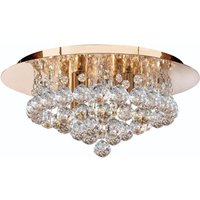 Searchlight 3404-4GO Hanna 4 Light Flush Ceiling Crystal Light