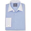 Men's Bernard Blue Prince Of Wales Made To Measure Shirt - Size: One Size  - Savile Row Company