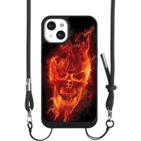 Apple iPhone 13 Handy NIVOpure black Handyhülle Hülle NIVOpure Case Schwarz Skull Totenkopf Fire