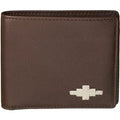 Pampeano 100% Leather Men Moneda Coin Wallet – Brown with Cream Diamond