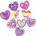 Heart Foam Stampers (Pack of 10) Craft Supplies