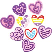 Heart Foam Stampers (Pack of 10) Craft Supplies