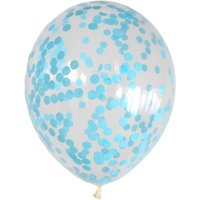 Blauwe Confetti Ballonnen (10 stuks / 46 CM)