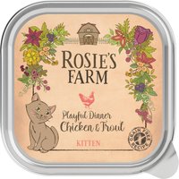 Rosie's Farm Kitten 16 x 100 g - mačići: piletina i pastrva