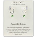 August Birthstone Hoop Earrings Created with Peridot Zircondia® Crystals