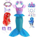 Mermaid Birthday Party Dress Summer Girl Mermaid Costume Carnival Anime Cosplay Outfits 2-10 Yrs Kids Fantasy Disguise Prom Gown