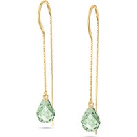 Green Amethyst Joanne Dimensional Earrings in 9ct Gold