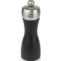 With its graceful silhouette, the Fidji 15 cm manual salt mill is a symbol of elegance. The combination of black wood and stainless steel creates a genuine balance between these contrasting materials. Fidji