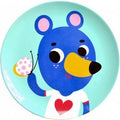 Petit Monkey melamine bord blauwe beer mint