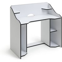 Ultimate Controller Gaming Desk Black and White Ergonomic Design