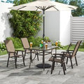 Rectangular Outdoor Dining Table with/without Folding Chairs
