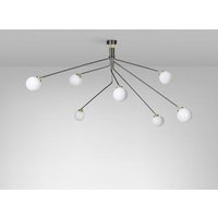 CTO Lighting Array Pendant - Large - DALI-A Ceiling Light bronze with satin brass details and shiny opal glass