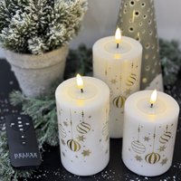 Noël Bougie pilier Paquet - or