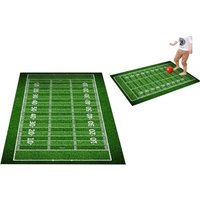 Football Field Crystal Velvet Play Area Rug - Anti-Slip, Machine Washable, Multiple Sizes & Styles | Wowcher