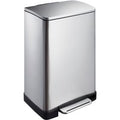 Pedaalemmer EKO E-Cube 40 liter Aluminium | 40 liter | Met pedaal | Uitgevoerd in mat RVS