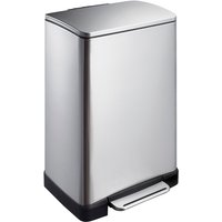 Pedaalemmer EKO E-Cube 40 liter Aluminium | 40 liter | Met pedaal | Uitgevoerd in mat RVS