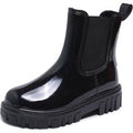 Black Women's Waterproof PVC Ankle Wellington Boots - Rain-Resistant, Stylish, Multiple Colours | Wowcher