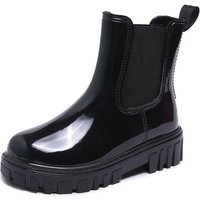 Black Women's Waterproof PVC Ankle Wellington Boots - Rain-Resistant, Stylish, Multiple Colours | Wowcher