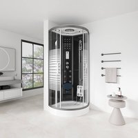 Home Deluxe Cabina doccia BLACK PEARL con doccia a pioggia - 100 x 100 cm