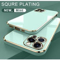 Luxury Plating Phone Case For iPhone SE 2022 Square Silicone Cover On For iPhone SE 2022 Camera Protection Case For SE 2