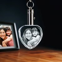 2D Memory Crystal™ - Keychain - Heart-Large