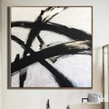 Abstract Franz Kline style Painting in Black and White | BLACK GLARE