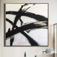 Abstract Franz Kline style Painting in Black and White | BLACK GLARE