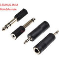 1pcs 6.35mm 6.5mm 1/4" Mono Male To 3.5mm 1/8" Female Connector 2 Pole 3 Pole Jack Audio Speaker Terminal Plug Headphone Adapter
