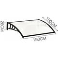 Black Outdoor Curved Shielded Rain Shelter